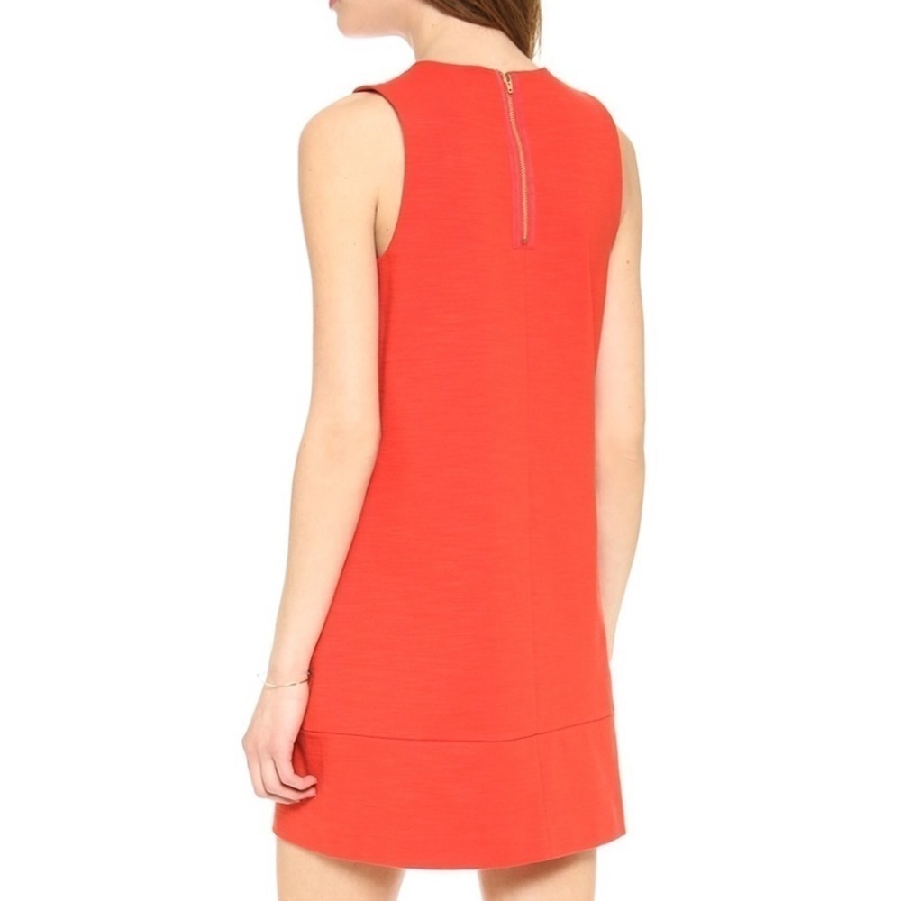 MADEWELL Fashionable Red Sleeveless Zip pockets easy wear versatile Sheath Dress - Picture 4 of 10
